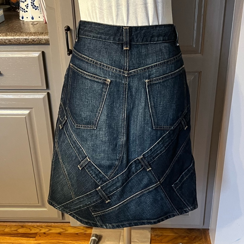 NWOT Burberry Patchwork A-Line Denim Skirt - Never Worn! Perfect Condition! - Picture 2 of 14